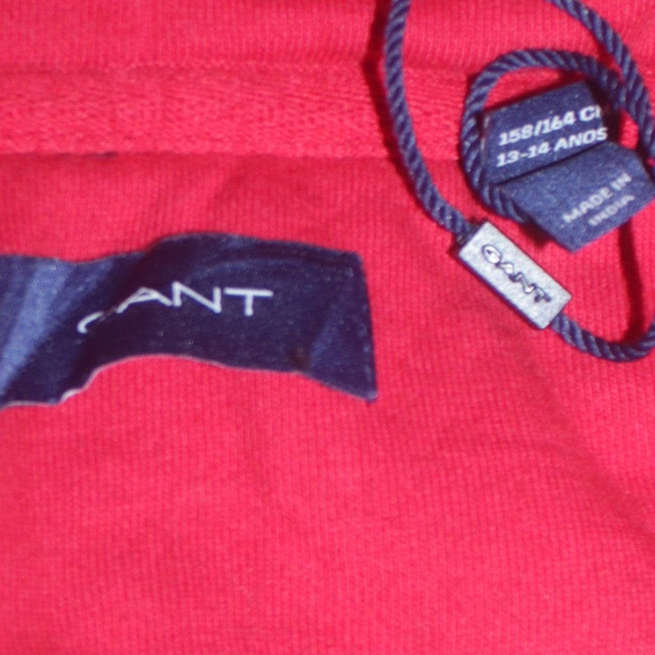 GANT Boys Navy Blue Hooded Pullover Sweatshirt 13-14 Years Cotton Blend
