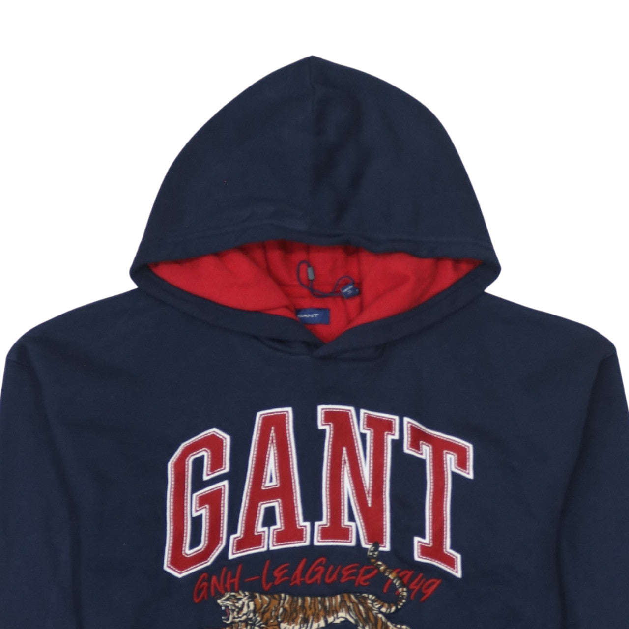 GANT Boys Navy Blue Hooded Pullover Sweatshirt 13-14 Years Cotton Blend