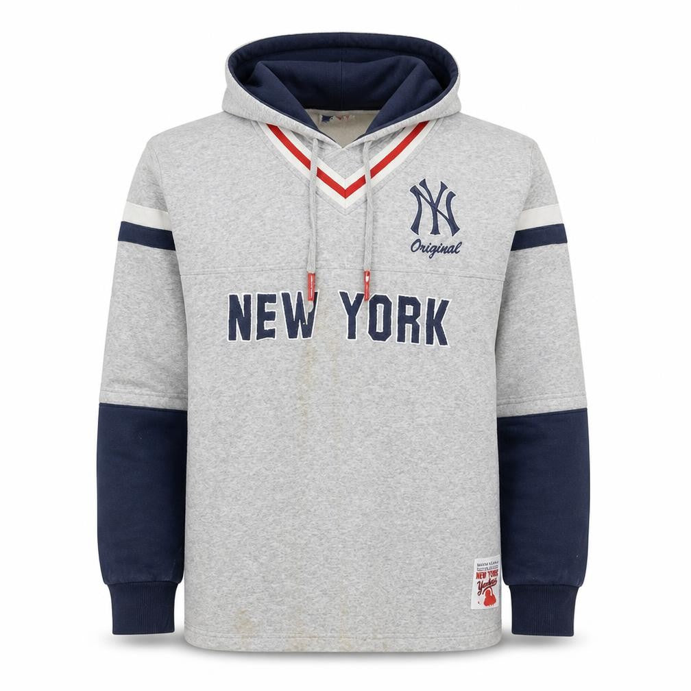 Sportax Men’s Grey Pullover Hoodie M NY Graphic Fleece Vintage Sportswear