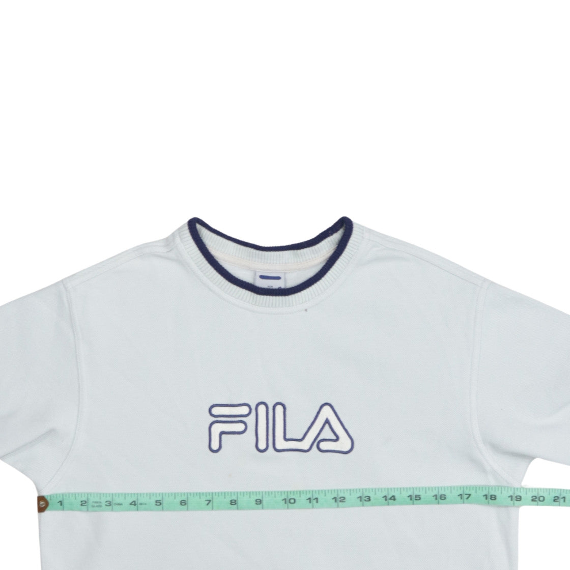 FILA Boys White Logo Pullover Sweatshirt Age 12 Regular Fit Crew Neck