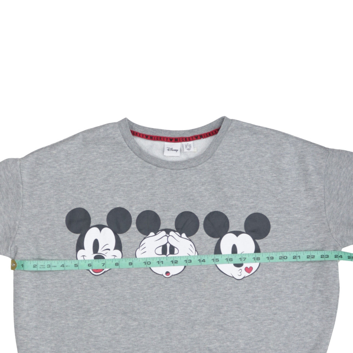 Disney Women Grey Mickey Mouse Graphic Pullover Sweatshirt Size S