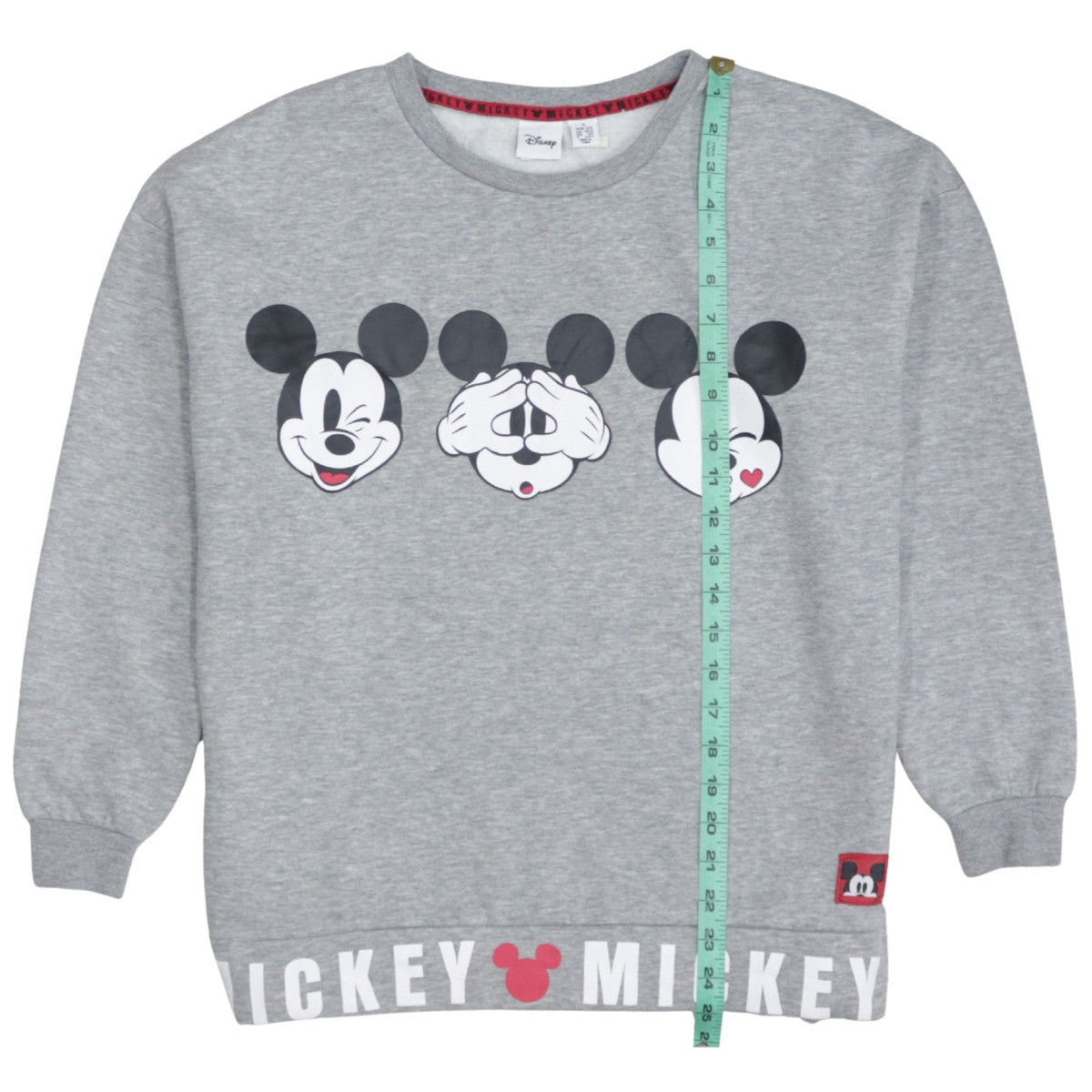Disney Women Grey Mickey Mouse Graphic Pullover Sweatshirt Size S