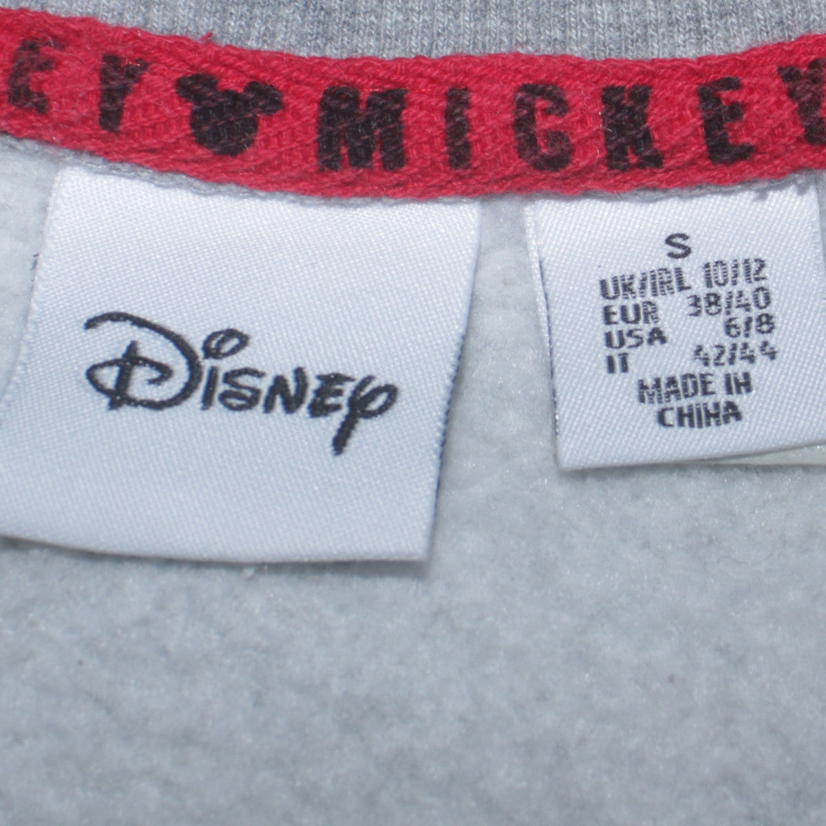 Disney Women Grey Mickey Mouse Graphic Pullover Sweatshirt Size S