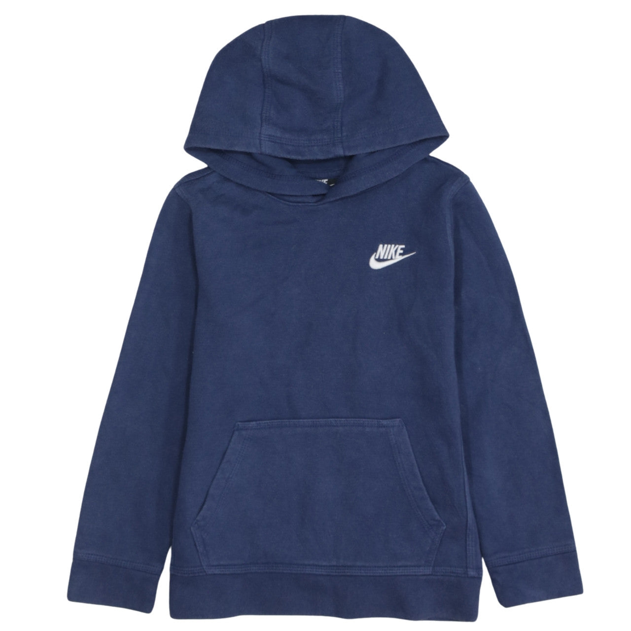 Nike Boys Blue Pullover Hoodie 6-7 Years Classic Fleece Sweatshirt