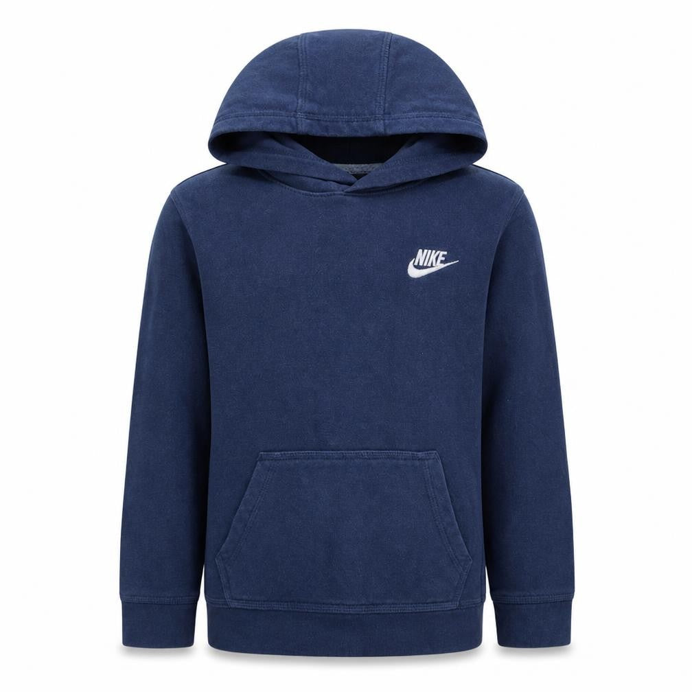 Nike Boys Blue Pullover Hoodie 6-7 Years Classic Fleece Sweatshirt