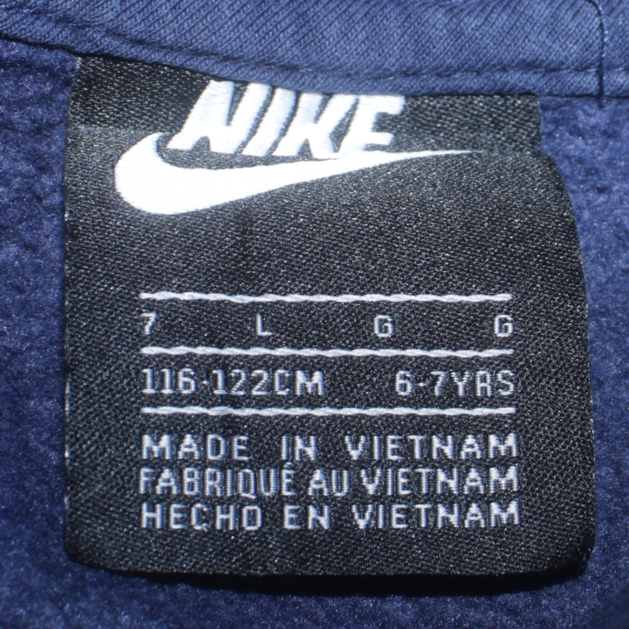 Nike Boys Blue Pullover Hoodie 6-7 Years Classic Fleece Sweatshirt