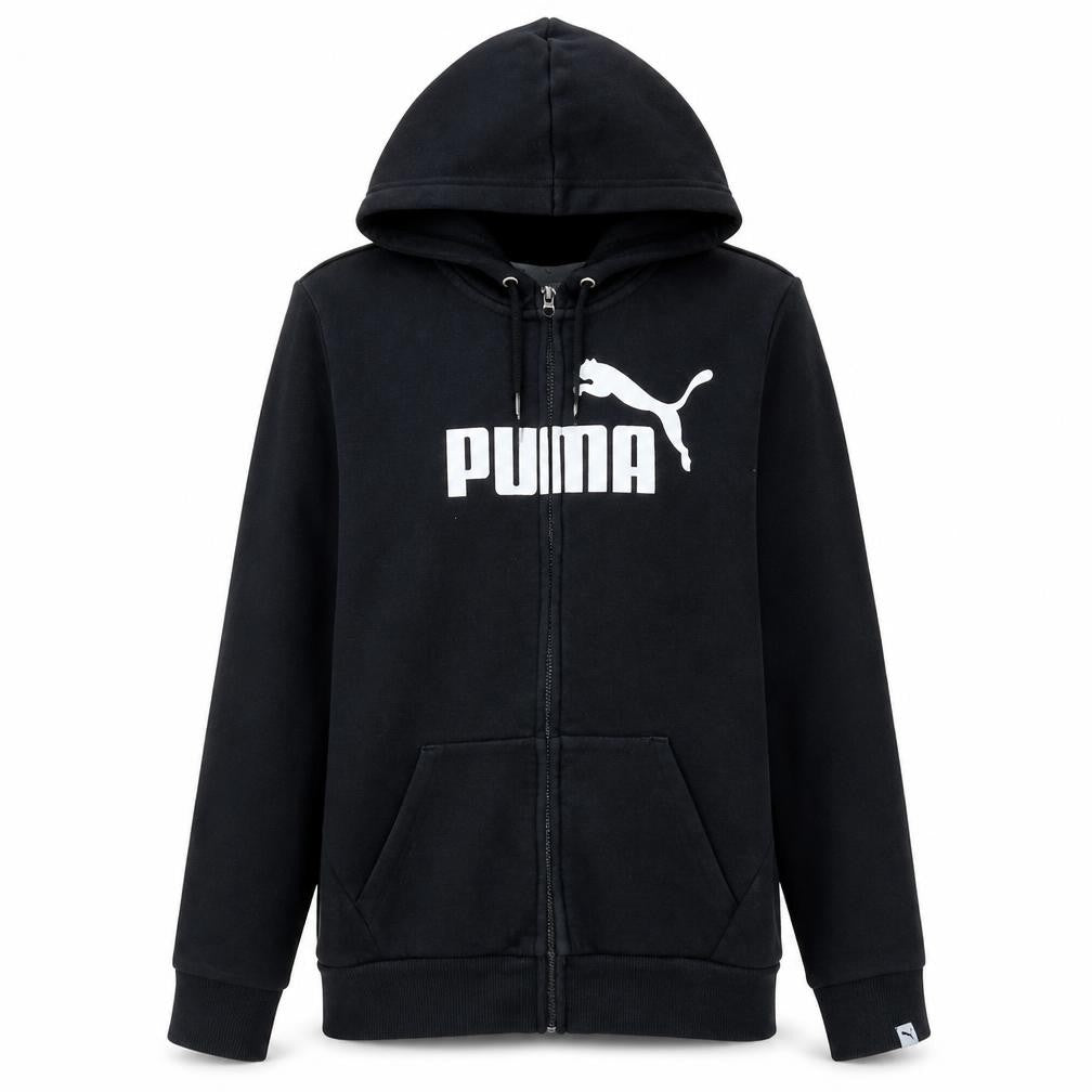 Puma Womens Black Size 12 Full Zip Hoodie Sweatshirt