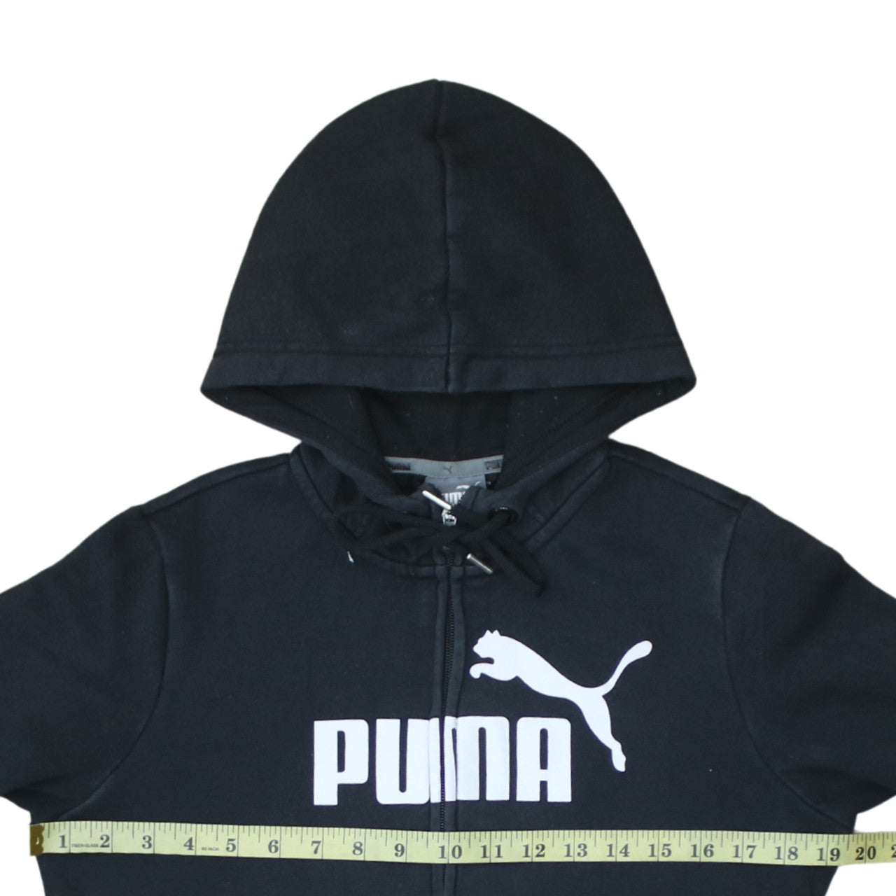 Puma Womens Black Size 12 Full Zip Hoodie Sweatshirt