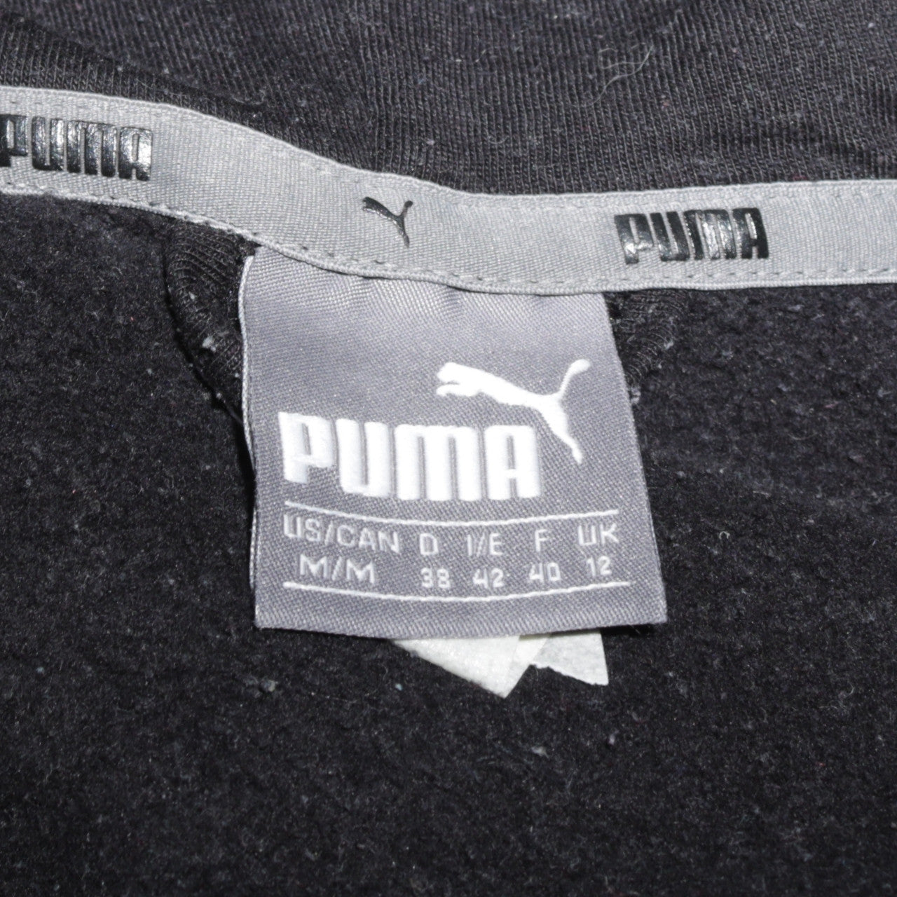 Puma Womens Black Size 12 Full Zip Hoodie Sweatshirt