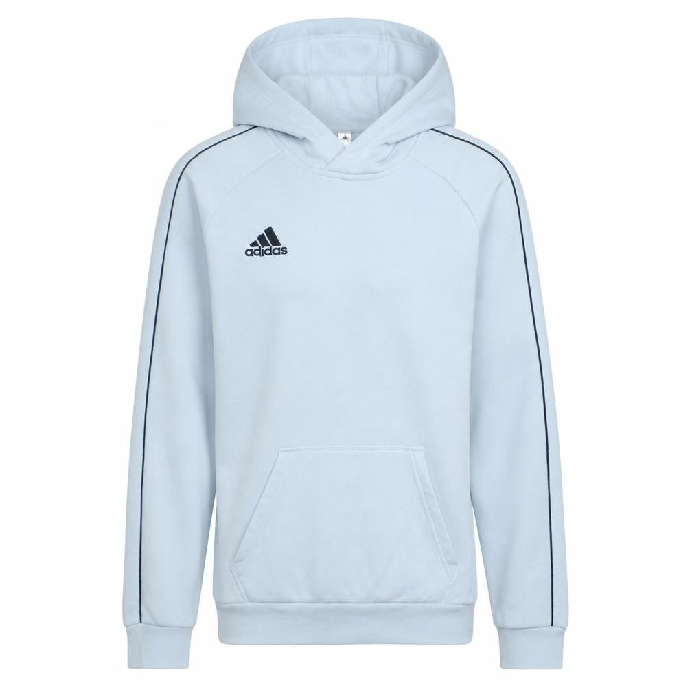 Front view of Adidas Men's Blue Pullover Hoodie Small Long Sleeve Sportswear