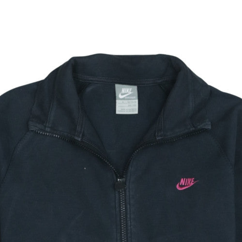 Nike Boys Black Track Jacket XL 13-15 Years Full Zip Fleece Sportswear