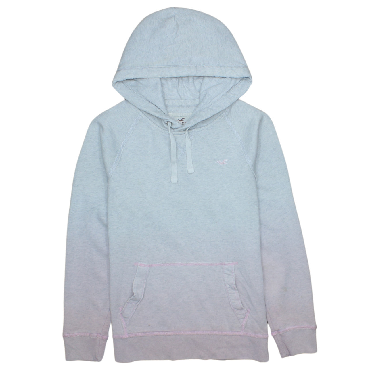 Hollister Men's Grey Pullover Hoodie S Classic Logo Fleece
