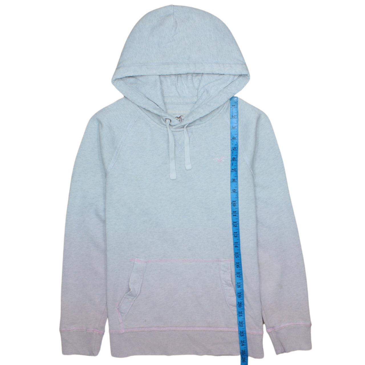 Hollister Men's Grey Pullover Hoodie S Classic Logo Fleece