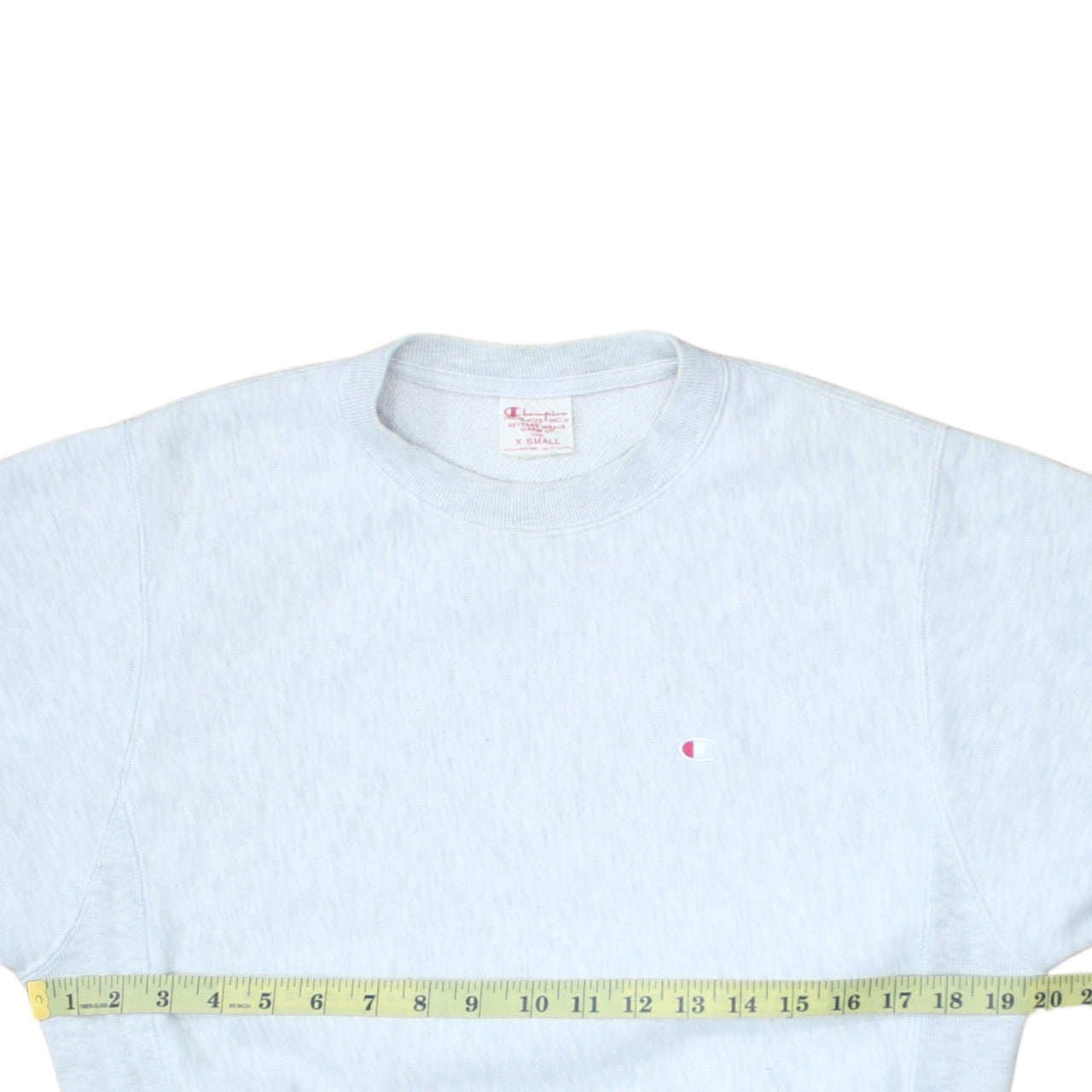 Champion Mens Grey XS Pullover Sweatshirt Classic Logo Crew Neck
