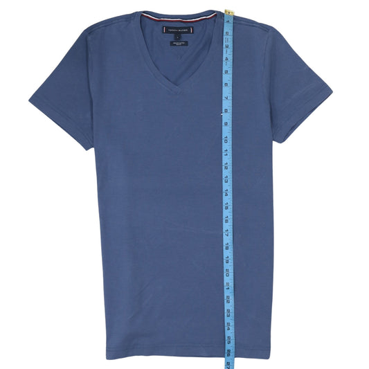 Tommy Hilfiger Men's Blue Slim Fit V-Neck Cotton T-Shirt Size S