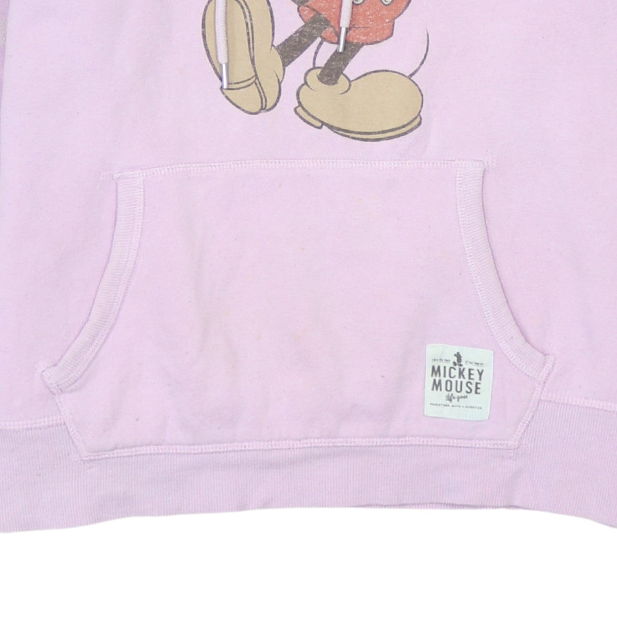 Additional view of H&M Disney Women Pink Mickey Mouse Pullover Hoodie, size 12, Cotton Blend