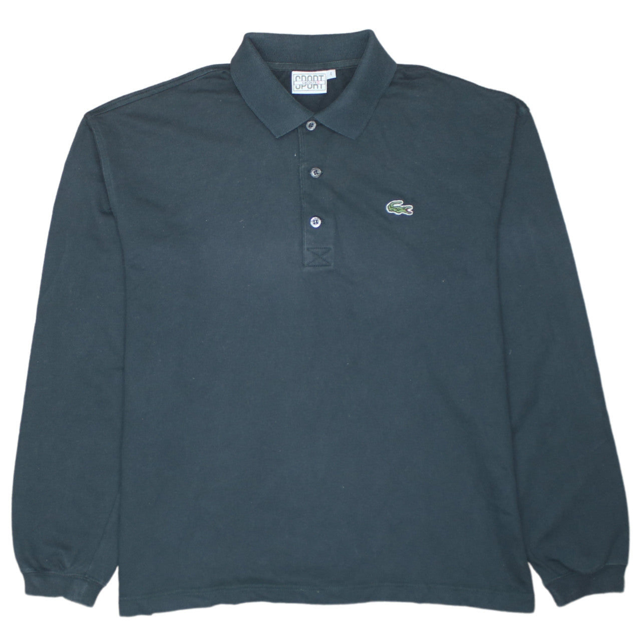 Lacoste Men’s Black Long Sleeve Cotton Polo Shirt Size M