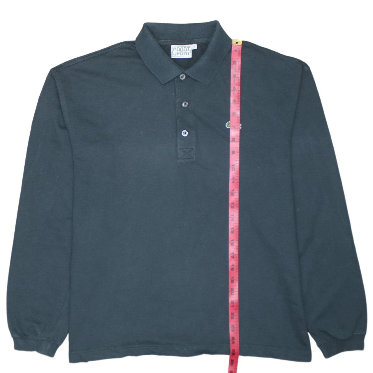 Lacoste Men’s Black Long Sleeve Cotton Polo Shirt Size M