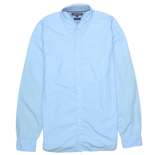 Tommy Hilfiger Men’s Blue XL Button-Up Long Sleeve Oxford Shirt