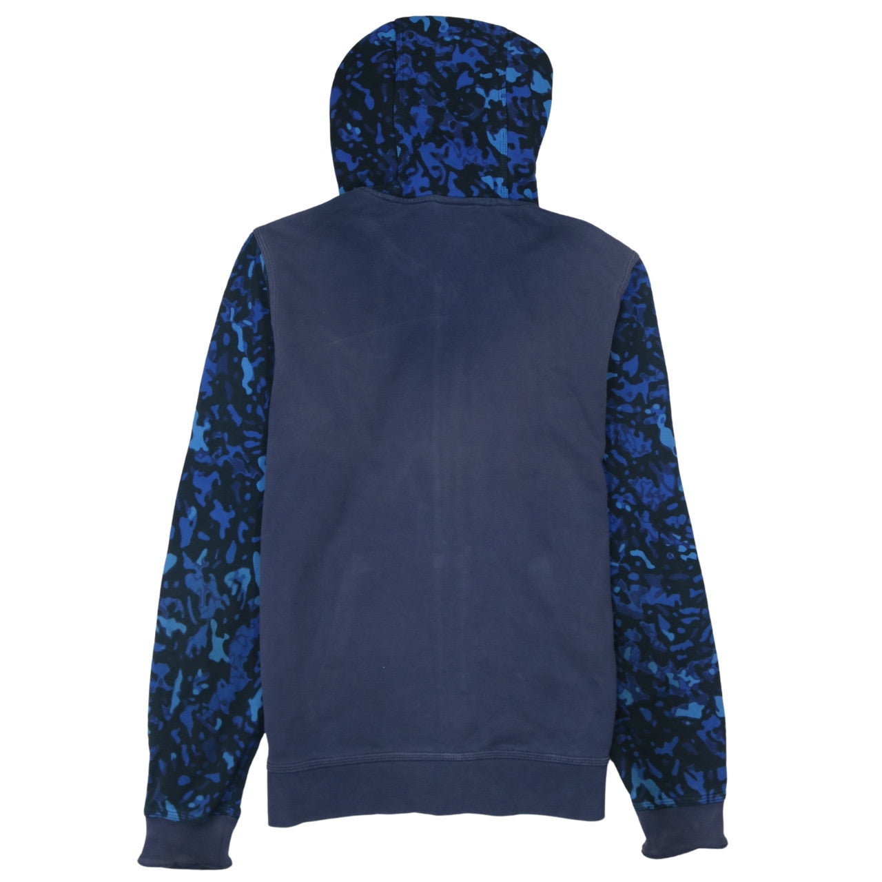 Nike Men's Blue Full Zip Camouflage Sleeve Hoodie Size S