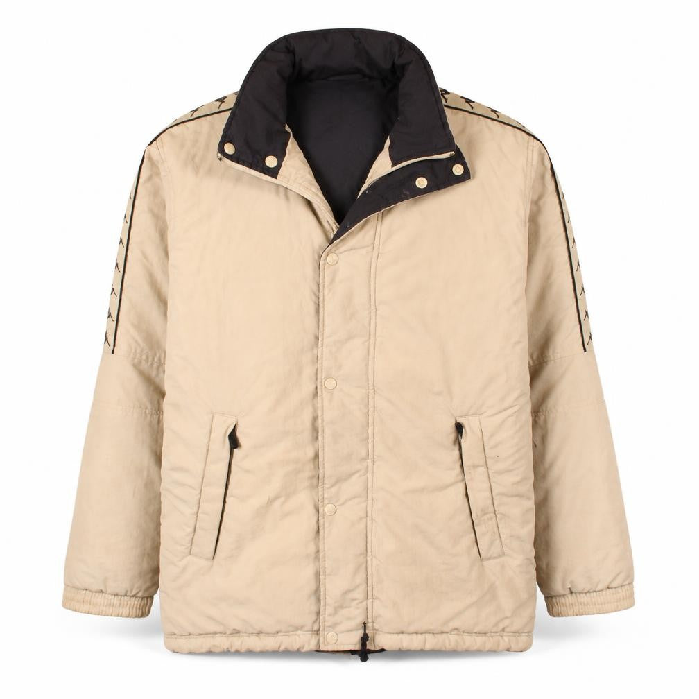 Kappa Men’s Beige Puffer Jacket Small Retro Winter Coat
