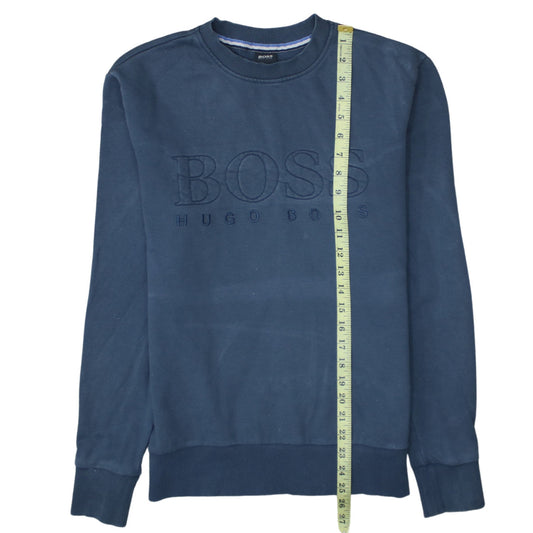 Hugo Boss Men’s Blue Cotton Pullover Sweatshirt Size S