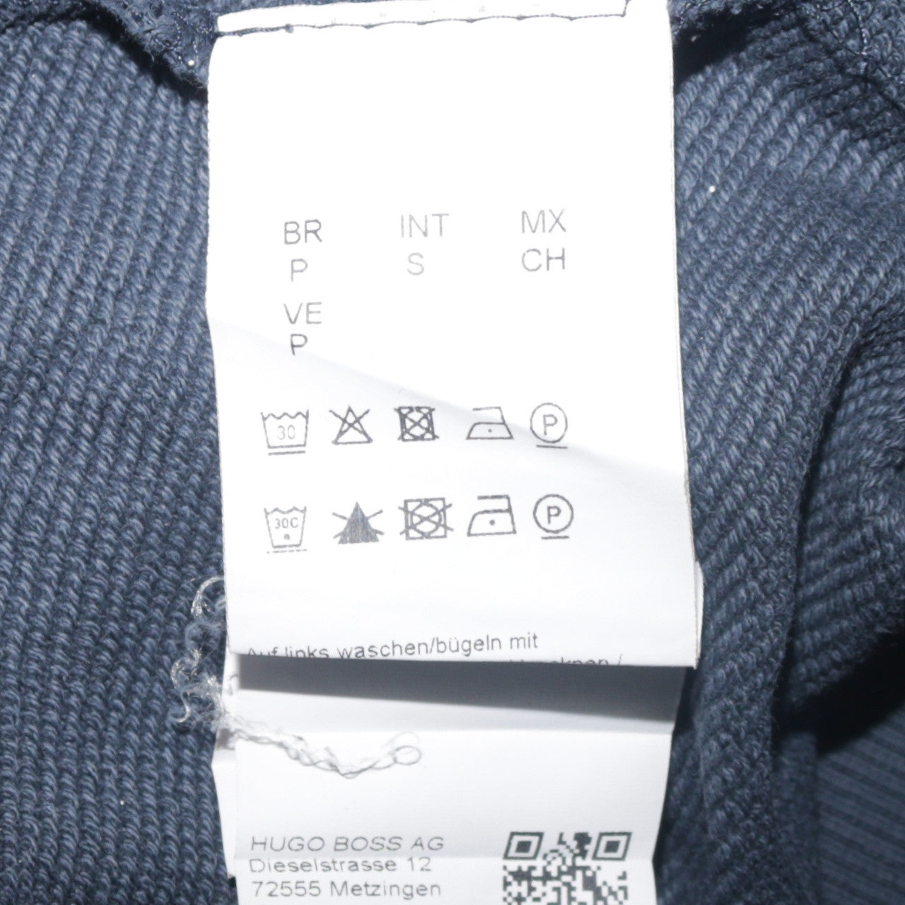 Hugo Boss Men’s Blue Cotton Pullover Sweatshirt Size S
