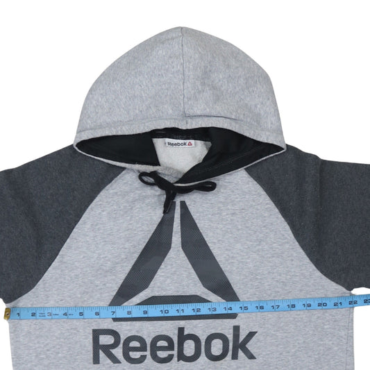 Reebok Mens Grey Pullover Hoodie Medium Sportswear Sweatshirt