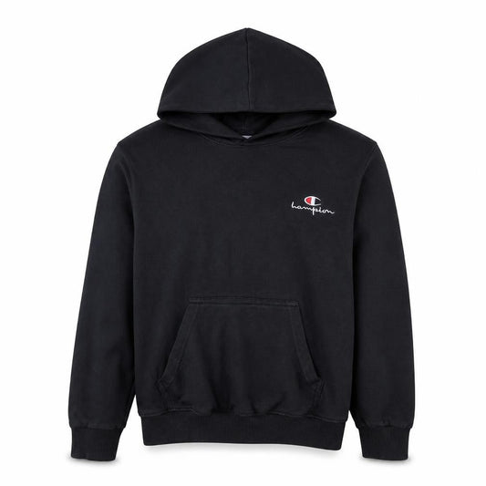 Champion Men's Black Pullover Logo Hoodie Size M