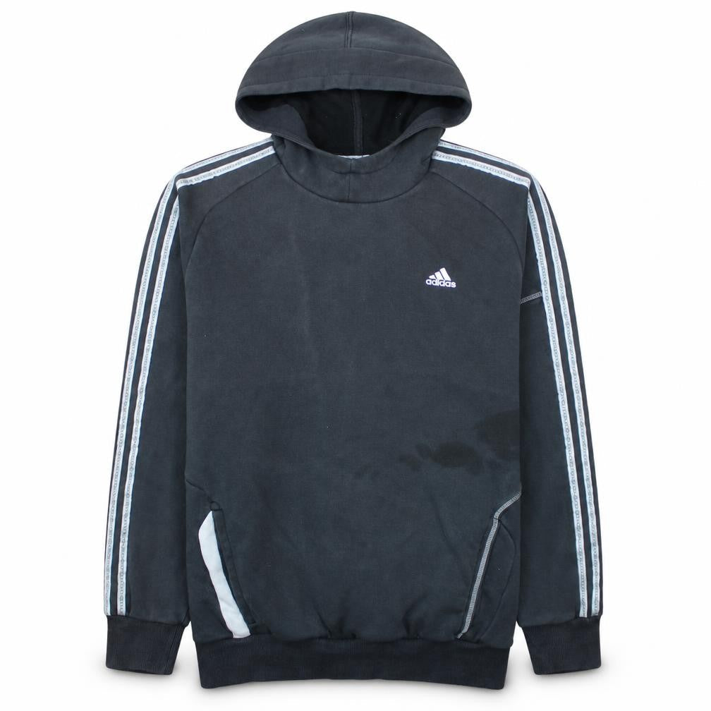 Adidas Men’s Black Pullover Hoodie Size M Sports Fleece Sweatshirt