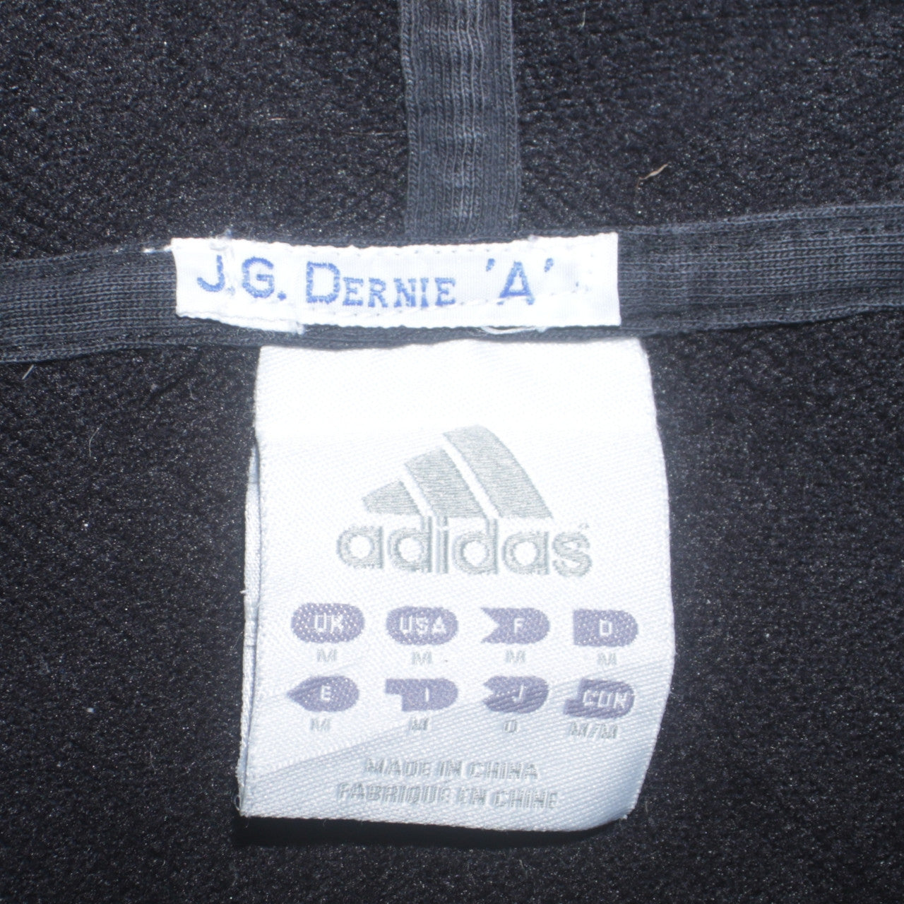 Adidas Men’s Black Pullover Hoodie Size M Sports Fleece Sweatshirt
