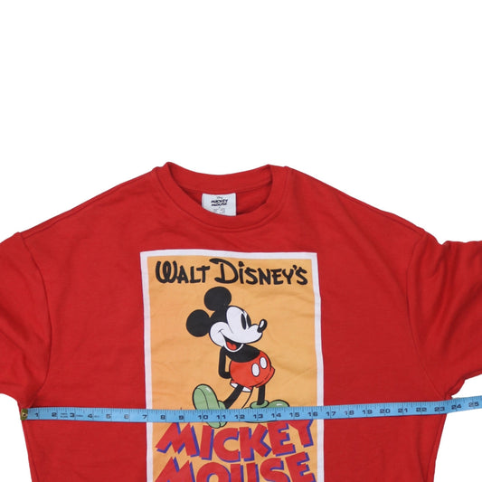 Primark Disney Women's Red Mickey Mouse Sweatshirt Size S 10/12