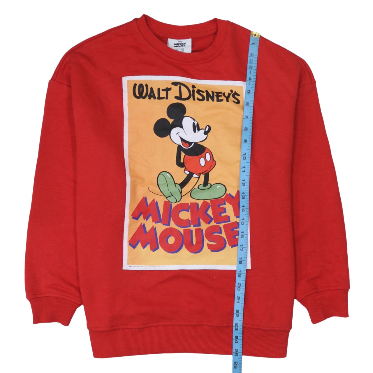 Primark Disney Women's Red Mickey Mouse Sweatshirt Size S 10/12
