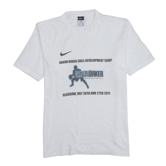 Nike Men's White Medium Ganon Baker Basketball Graphic T-Shirt