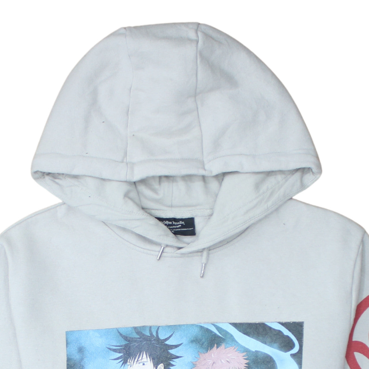 Primark Men’s Grey Anime Graphic Pullover Hoodie XL