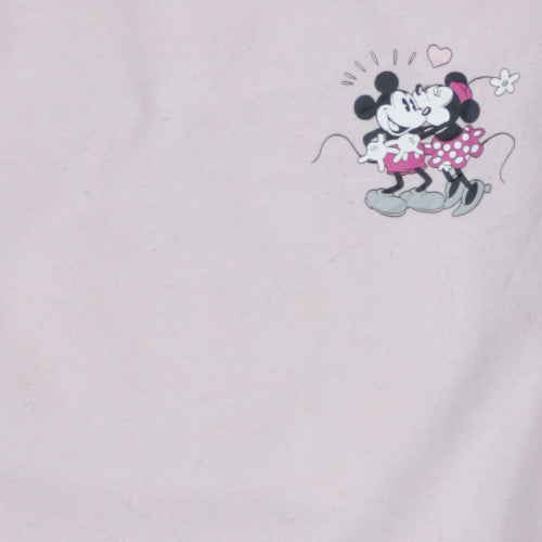 Disney Women Pink Minnie Mouse Pullover Hoodie Size Small
