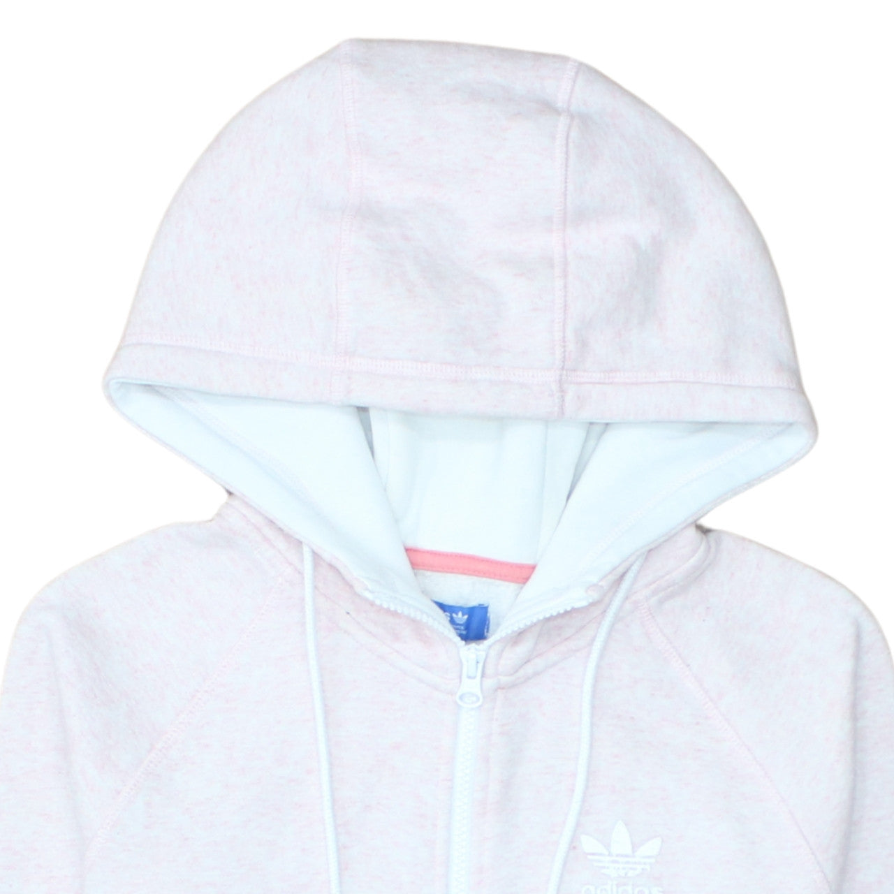 Adidas Womens Pink Full Zip Hoodie Size 10 Hooded Sweatshirt