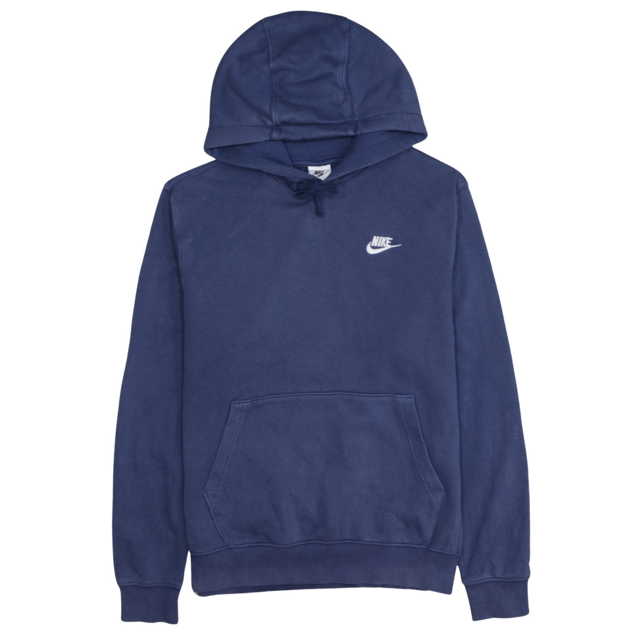 Nike Men's Blue Pullover Hoodie Small Logo Fleece Sweatshirt