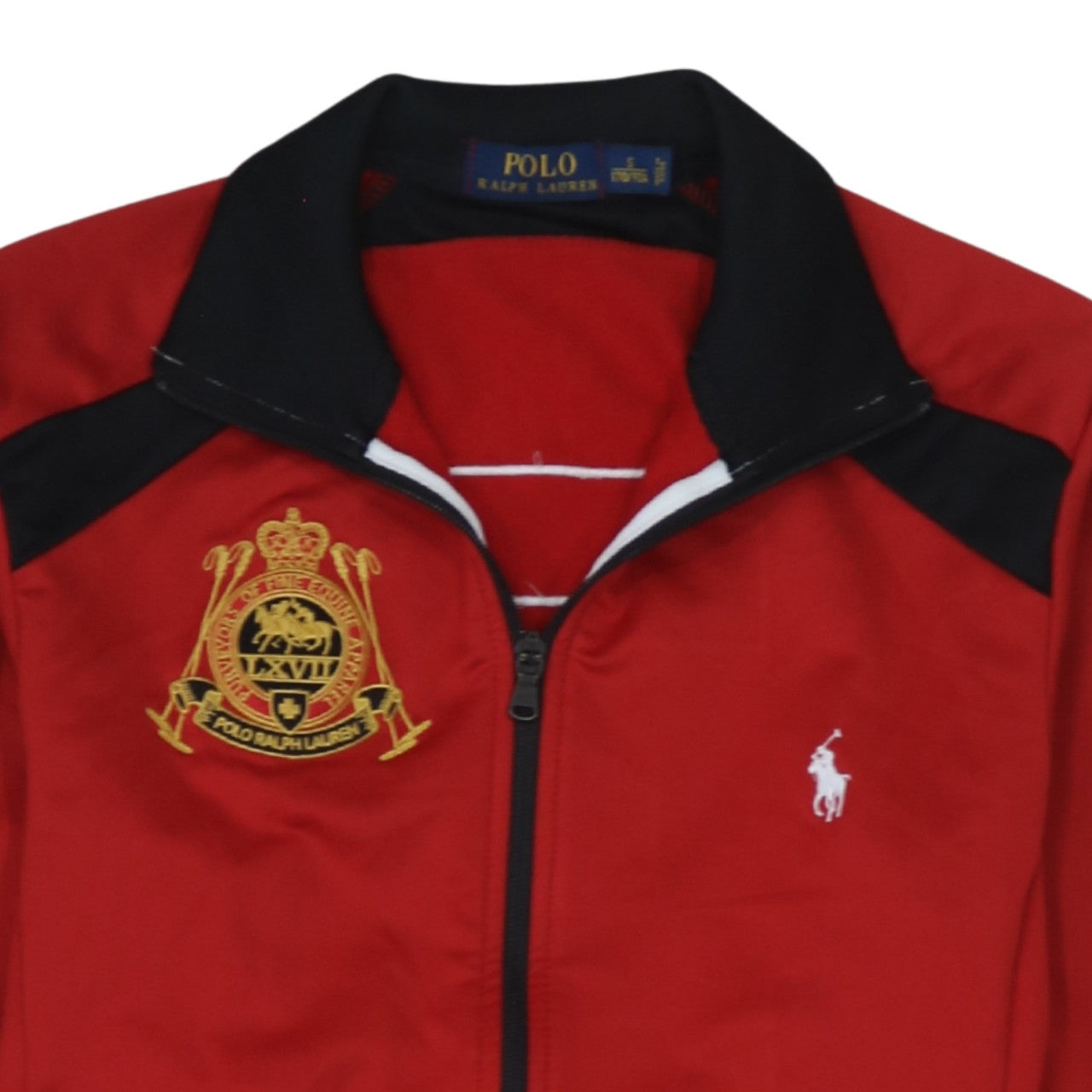 Ralph Lauren Men's Red Track Jacket Size S Athletic Fit Full Zip