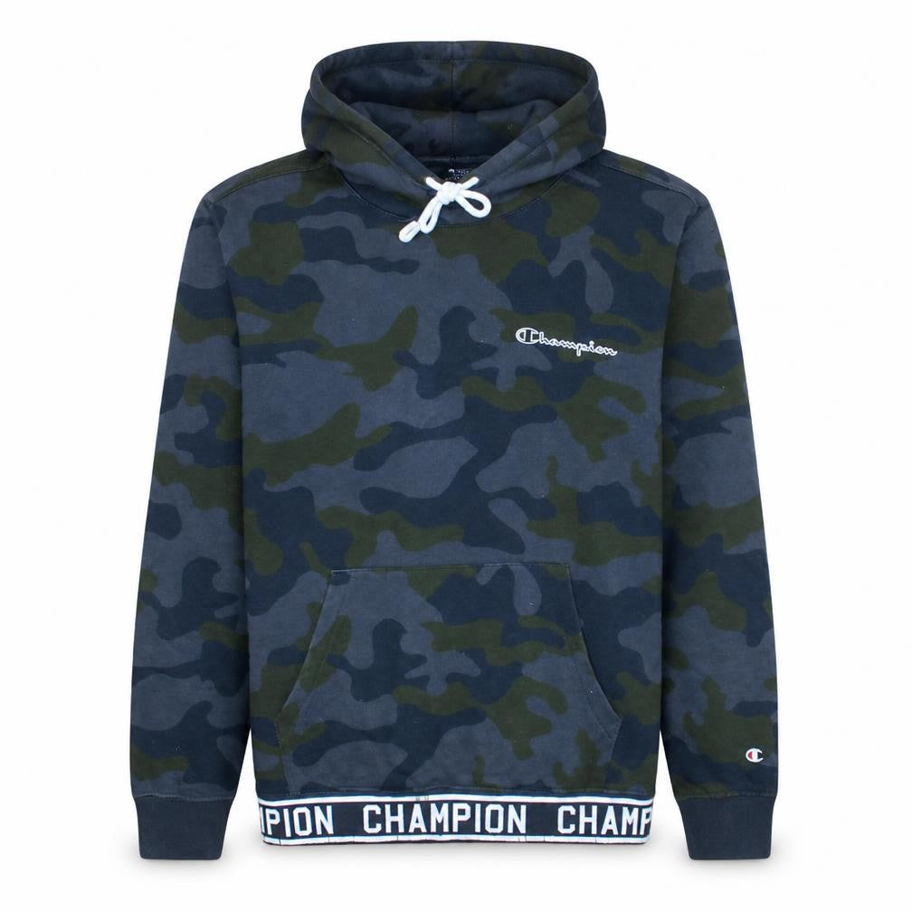 Champion Men's Green Camouflage Pullover Hoodie Size L