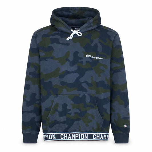 Champion Men's Green Camouflage Pullover Hoodie Size L
