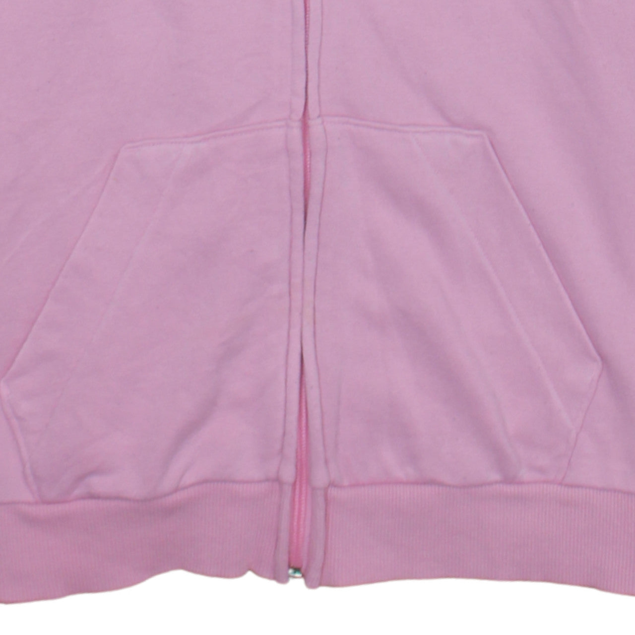 Adidas Women Pink Full Zip Hoodie Size L Logo Print Hooded Sweatshirt