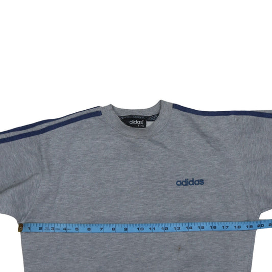 Adidas Teens Grey 164 Crew Neck Pullover Sweatshirt