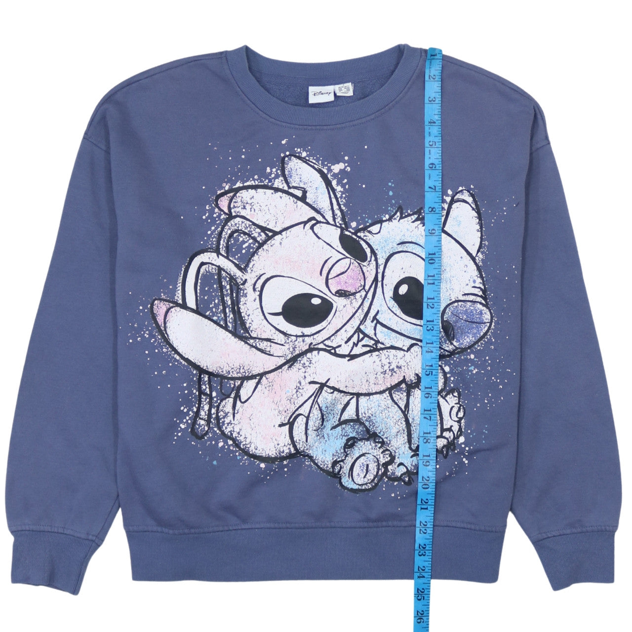 Disney Primark Women Blue Stitch & Angel Sweatshirt UK 10/12 S