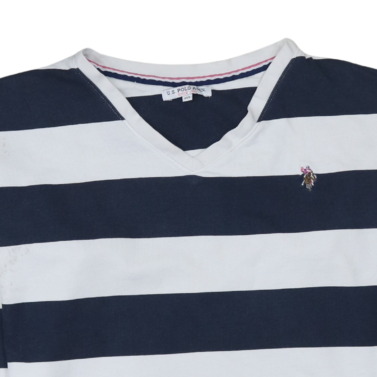 U.S. Polo Assn. Women’s Navy White Striped Pullover Sweatshirt XS