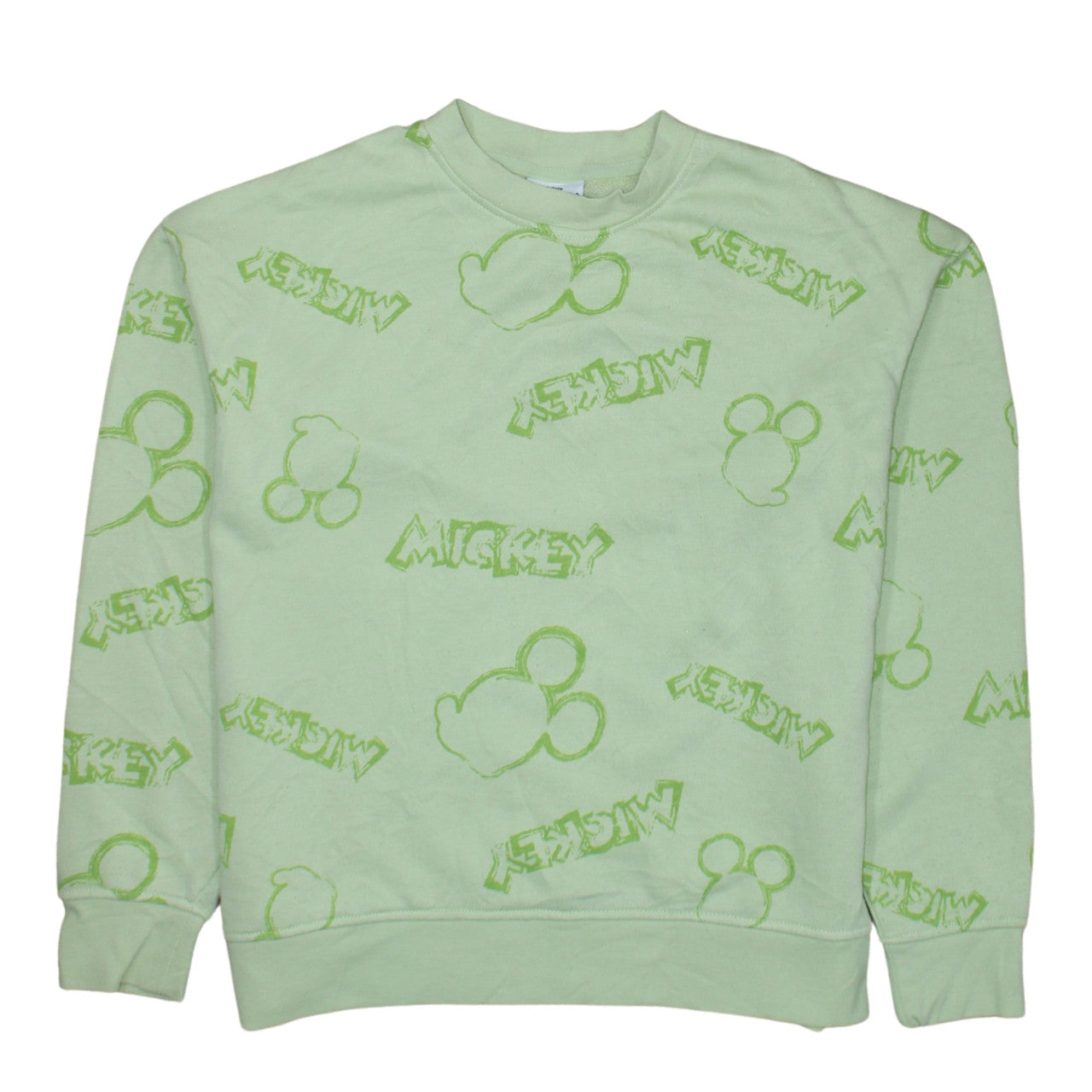 Primark Disney Mickey & Friends Green Sweatshirt XS Women's Casual