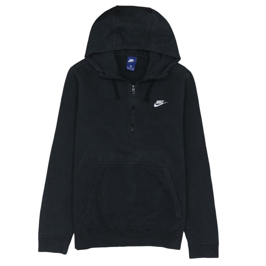 Nike Men's Black Medium 1/2 Zip Hoodie Fleece Sweatshirt