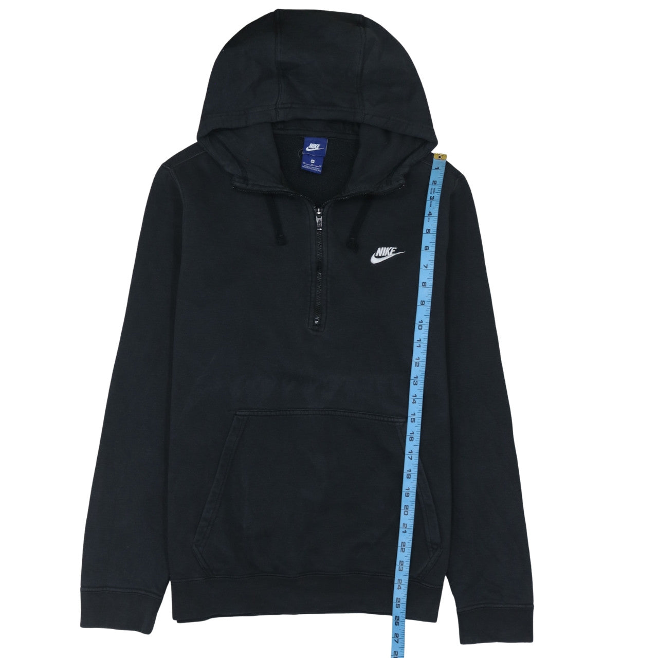 Nike Men's Black Medium 1/2 Zip Hoodie Fleece Sweatshirt
