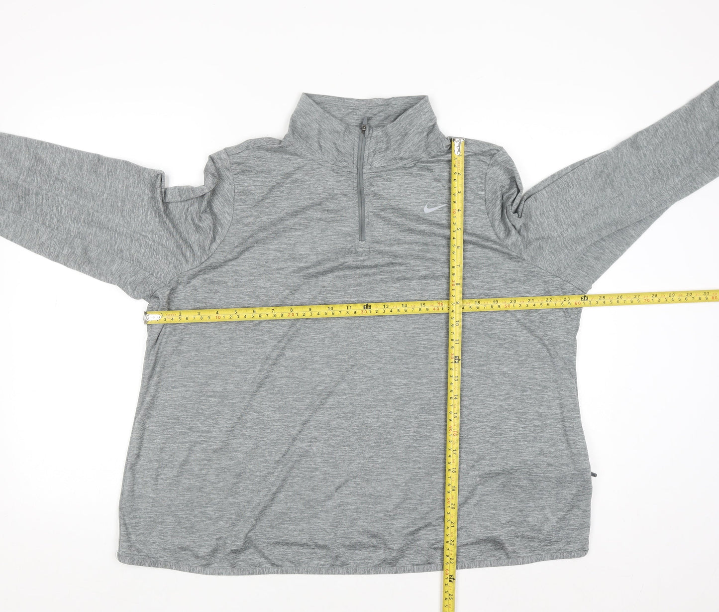 Nike Mens Grey 2XL Dri-FIT 1/4 Zip Running Sweatshirt