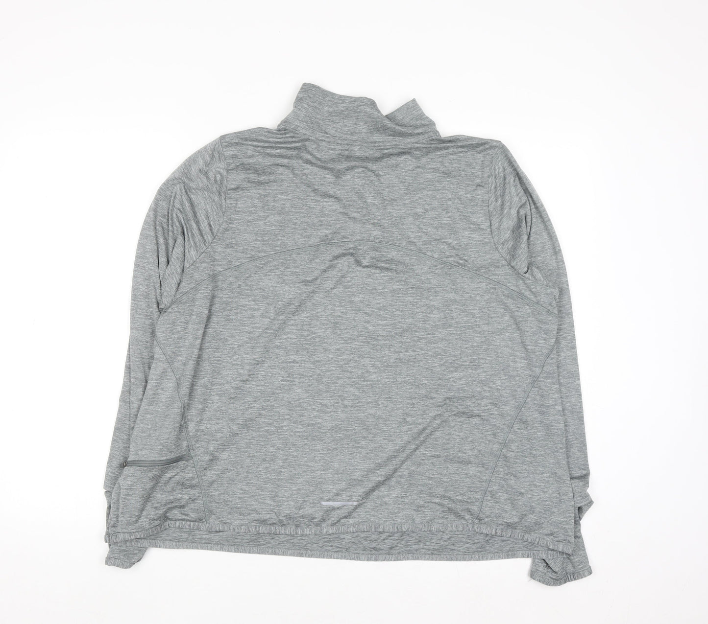Nike Mens Grey 2XL Dri-FIT 1/4 Zip Running Sweatshirt